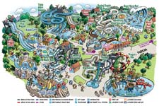 Water Country New Hampshire cartoon map